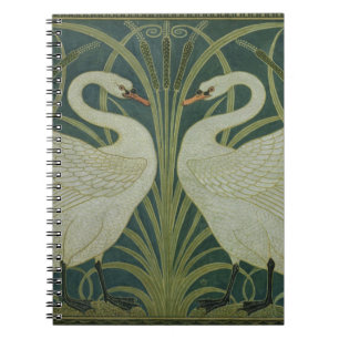 Cuaderno Diseño del papel pintado del "cisne, de la