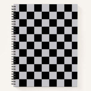 Cuaderno Diseño del patrón Ash Gray Gray Checker