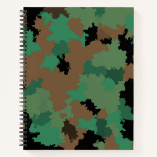 Cuaderno Diseño del patrón de camuflaje de la selva verde d