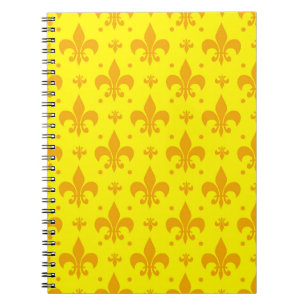 Cuaderno Diseño del patrón de flor amarillo de lis