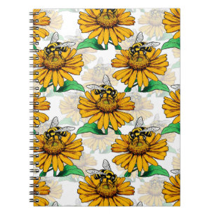 Cuaderno Diseño del patrón de flor de girasol