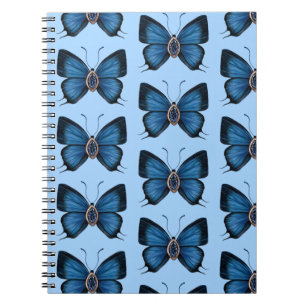 Cuaderno Diseño del patrón de mariposa azul de zafiro de se