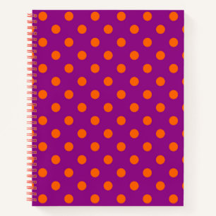 Cuaderno Diseño Del Patrón De Puntos De Polka Púrpura De na