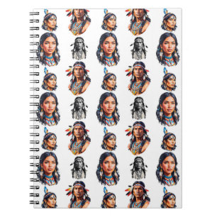 Cuaderno Diseño del patrón de tribu indígena nativo america