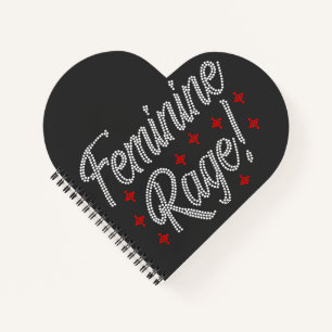 Cuaderno Diseño Diamante de imitación de ira femenina