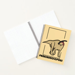 Cuaderno diseño dinosaurio Parasaurolophus