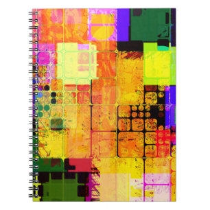 Cuaderno Diseño diverso geométrico multicolor