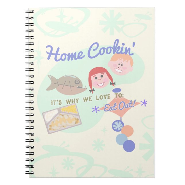 Cuaderno Diseño divertido de arte en la cena de cocina case (Frente)