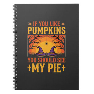 Cuaderno Diseño divertido de bruja de pastel de calabaza de