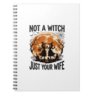 Cuaderno Diseño divertido de bruja vintage de Halloween de