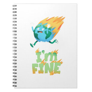 Cuaderno Diseño divertido de cambio climático de la Tierra