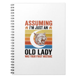 Cuaderno Diseño divertido de camiseta vintage de Wildcat an