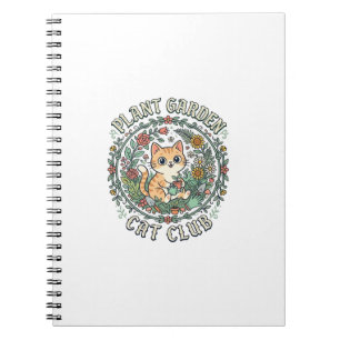 Cuaderno Diseño divertido de gato de jardín de plantas - Pl