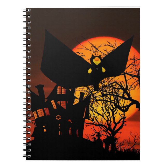 Cuaderno Diseño divertido de Halloween (Frente)