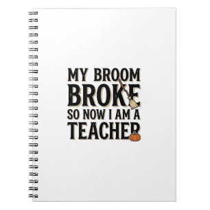 Cuaderno Diseño divertido de Halloween vintage profesor esc