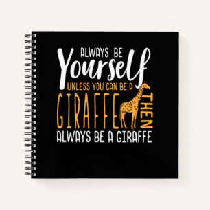Cuaderno Diseño divertido de jirafas siempre ser una jiraf