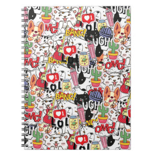 Cuaderno diseño divertido de kawaii para mascotas - amante 