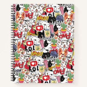 Cuaderno diseño divertido de kawaii para mascotas - amante 