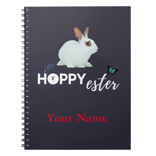 Cuaderno Diseño Divertido de Pascua Hoppy (Frente)