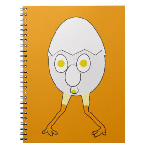 Cuaderno Diseño divertido de personaje de huevo RG y RA