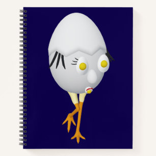 Cuaderno Diseño divertido de personaje de huevo RG y RA