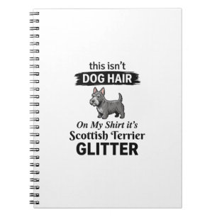 Cuaderno Diseño divertido de Terrier escocés con brillo par