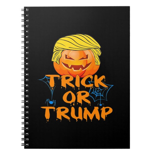 Cuaderno Diseño divertido de Trumpkin para Halloween (Frente)