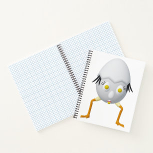 Cuaderno Diseño divertido del personaje de huevo RG y RA