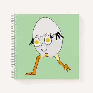 Cuaderno Diseño divertido del personaje de huevo RG y RA