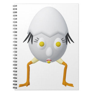 Cuaderno Diseño divertido del personaje de huevo RG y RA