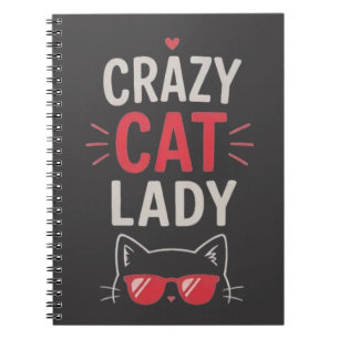 Cuaderno Diseño Divertido para la Señora Loca de los Gatos 
