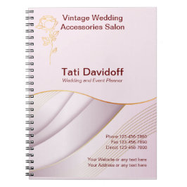 Cuaderno Diseño elegante Colores suaves Oro rosa