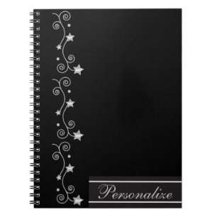 Cuaderno Diseño elegante de estrella negra