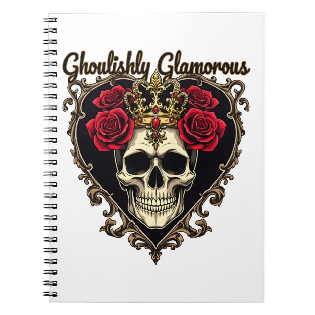 Cuaderno Diseño elegante de Halloween con glamour (Frente)