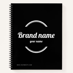 Cuaderno Diseño empresarial en blanco y negro