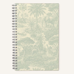Cuaderno Diseño Escénico Tropical de Patrón de Inodoro de J