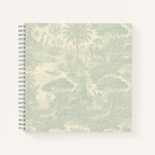 Cuaderno Diseño Escénico Tropical de Patrón de Letrina de J