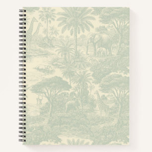 Cuaderno Diseño Escénico Tropical de Patrón de Letrina de J