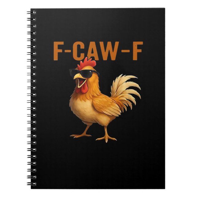 Cuaderno Diseño Estético Clásico de Pollo F-Caw-F (Frente)