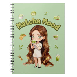 Cuaderno Diseño Estético de Matcha Mood Vibraciones de Té V