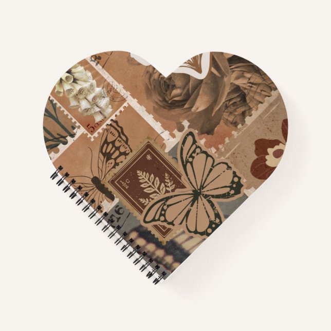 Cuaderno Diseño estético marrón vintage (Anverso)