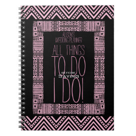 Cuaderno Diseño étnico Planificación de boda personalizada 