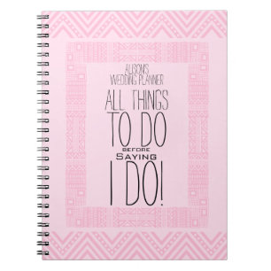 Cuaderno Diseño étnico Planner de boda personalizado 2