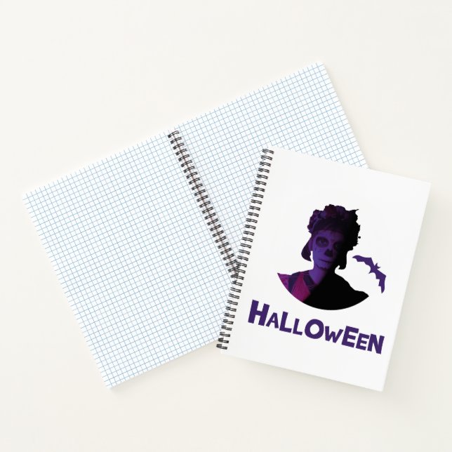 Cuaderno Diseño festivo de Chica mexicano de Halloween (Interior)