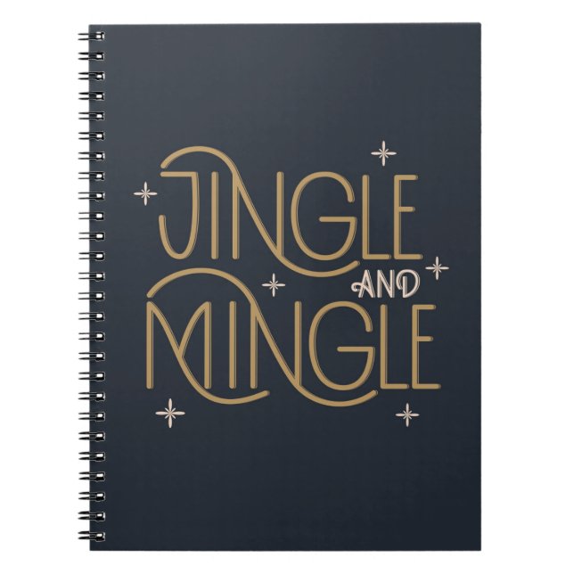 Cuaderno Diseño festivo de jingle y mingle (Frente)