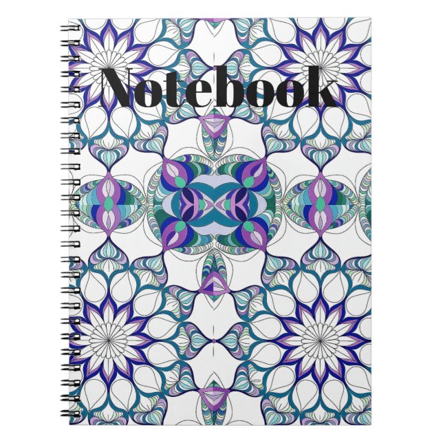 Cuaderno Diseño floral abstracto (Frente)