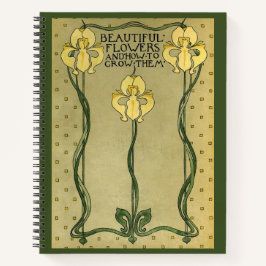 Cuaderno Diseño floral Art Nouveau vintage