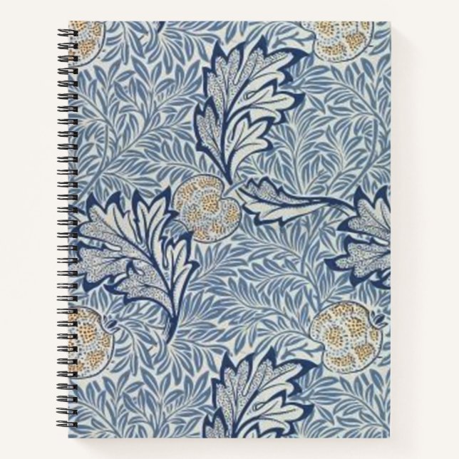 Cuaderno Diseño floral de flores William Morris Apple (Anverso)