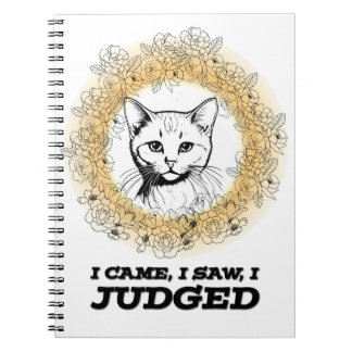 Cuaderno Diseño Floral de Gato Juzgón – Llegué Vi Juzgué
