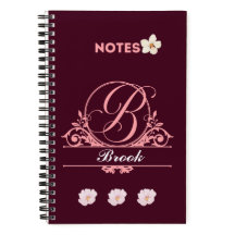 Diseño floral de nombre personalizado en Borgoña